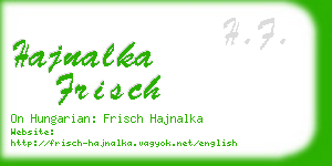 hajnalka frisch business card